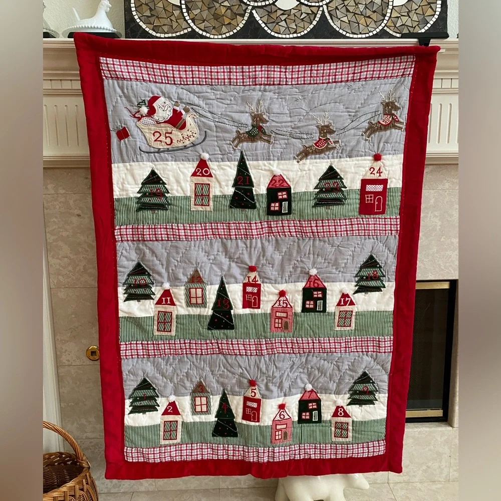 Pottery Barn Christmas Advent Calendar Quilt